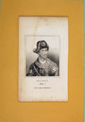 Original Old Antique Print Bourbon HenryAct Fine Art Potrait