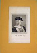 Original Old Antique Print Dauphin Shakspere Henry V Portrait C1792 18th Century