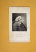 Original Old Antique Print Sameul Johnson Fine Art Potrait C1792 18th Century