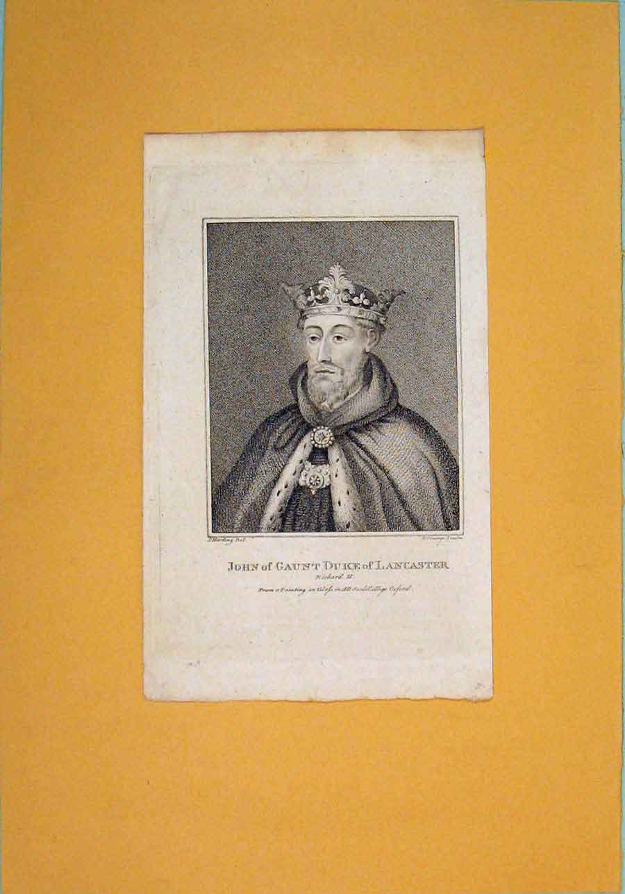Original Old Antique Print John Caunt Duke Lancaster Portrait C1792 18th Century