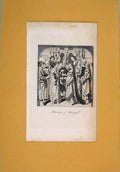 Original Old Antique Print Marriage Henry Sixth Potrait Family C1790 18th