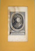 Original Old Antique Print Giovanni Boccaccio Fine Art Potrait