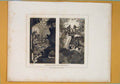 Original Old Antique Print Two Plates Miltons Hogarth Fine Art