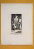 Original Old Antique Print Gulliver Queen Babilary Hogarth Fine Art