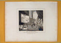 Original Old Antique Print Painters Room Artist Hogarth Fine Art