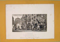Original Old Antique Print Hudibras Burning Ramps Templar Bar C1835 19th Century