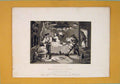 Original Old Antique Print Hudibras Beats Sidrophel Fine Art Art