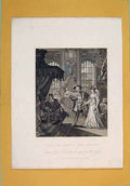 Original Old Antique Print Henry Eighth Anna Boleyne Art C1835 19th Century
