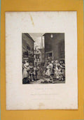 Original Old Antique Print Time Day Noon Midday Fine Art C1835 19th Century