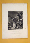 Original Old Antique Print Time Day Morning Dawn Fine Art C1835 19th Century