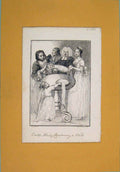 Original Old Antique Print Henly Christening Child Fine Art 1791 18th Century