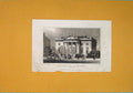 Original Old Antique Print Physicians Hall George Street Edinburgh C1829 19th
