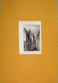 Original Old Antique Print Physicians College Warwick Lane Fine Art