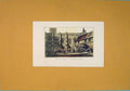 Original Old Antique Print C1866 Color Conduit Washing Quad 19th