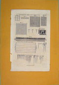Original Old Antique Print Inventions Improvement Blind Persons Art