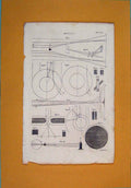 Original Old Antique Print Optics Diagram Figures Fine Art
