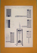 Original Old Antique Print Hyfrodynamics Natural Philosophy Art