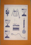 Original Old Antique Print Pneumatics Natural Philosophy Fine Art