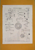 Original Old Antique Print Strenght Materials Diagram Fine Art