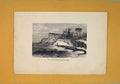 Original Old Antique Print Ideal Landscape Middle Oolitic Period C1870 Victorian