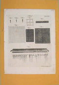 Original Old Antique Print C1790 Blind Fine Art Abacus Materials 18th Century