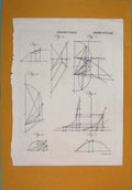 Original Old Antique Print Projectiles Angle Fine Art C1879 19th