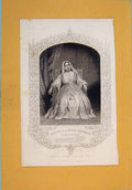Original Old Antique Print Henry Viii Queen Katherine Portrait ActScGlyn