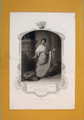 Original Old Antique Print Portrait Julius Caeser Marc Antony Marston ActSc