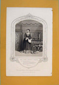 Original Old Antique Print Portrait Cymbeline Imogen Addison ActSc