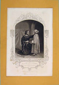 Original Old Antique Print Play King John Bennett Hubert ActSc