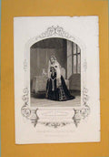 Original Old Antique Print Henry Fifth Celeste Katherine Play ActScMayall