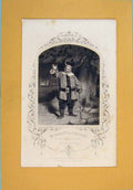 Original Old Antique Print Play Merry Wives Windsor Hackett Falstaff ActSc5