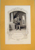 Original Old Antique Print Play Cymbeline ActScMead Iachimo Hogg C1875