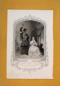 Original Old Antique Print Play Othello Jane Bennett Desdemona George ActSc2
