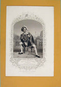 Original Old Antique Print Play Much Ado About Nothing Davenport Benedick Act