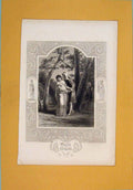 Original Old Antique Print Play Croilns Crrssida ActScWoods