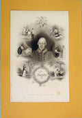 Original Old Antique Print Picture Sonnets Greabach Scott Scenes