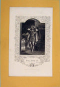 Original Old Antique Print Play King Henry Iv Act Iv Sc Iv Crown C1860 Victorian
