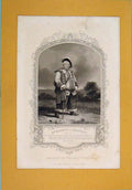 Original Old Antique Print Play Henry Iv PartActScHackett Falstaff