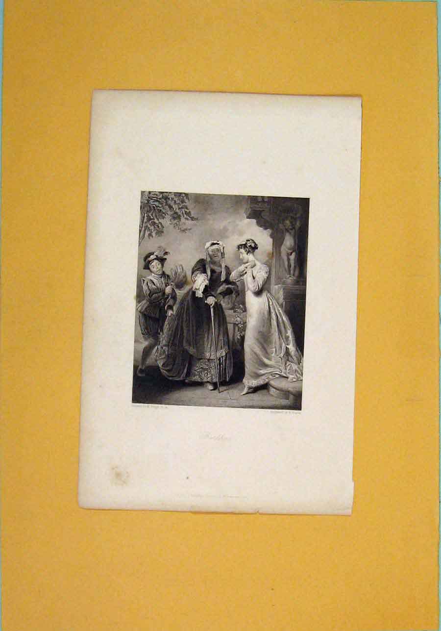 Original Old Antique Print Bertha Bacon Briggs Longman