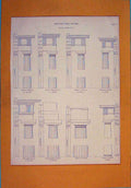 Original Old Antique Print Architecture Doric Order Temple Minerva Jupiter