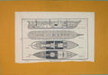 Original Old Antique Print Steam Corvette Guns Ship Lower Upper Spar Deck