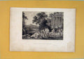 Original Old Antique Print Genesis Religious Biblical Fine Art C1840 Victorian