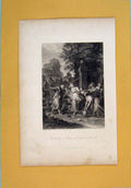 Original Old Antique Print Genesis Religious Biblical Fine Art