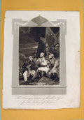 Original Old Antique Print Sovereigns Leipsic Victory Fine Art C1840 Victorian