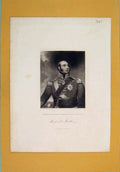 Original Old Antique Print Edward Duke Kent Strathearn Portrait 1840 Victorian