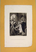 Original Old Antique Print Prince John Richard 1St Submission Art C1880