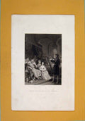 Original Old Antique Print Alfred Danish General Fine Art C1840 19th