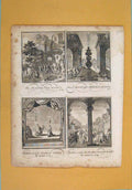Original Old Antique Print David Nathan Religious Christian Biblical Victorian