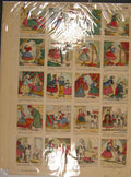 Original Old Antique Print Mimi Boun Guor Commic Strip Cartoon Color